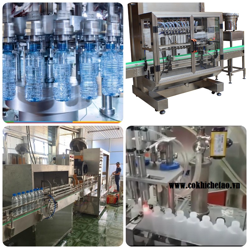Dây chuyền chiết rót đóng nắp chai