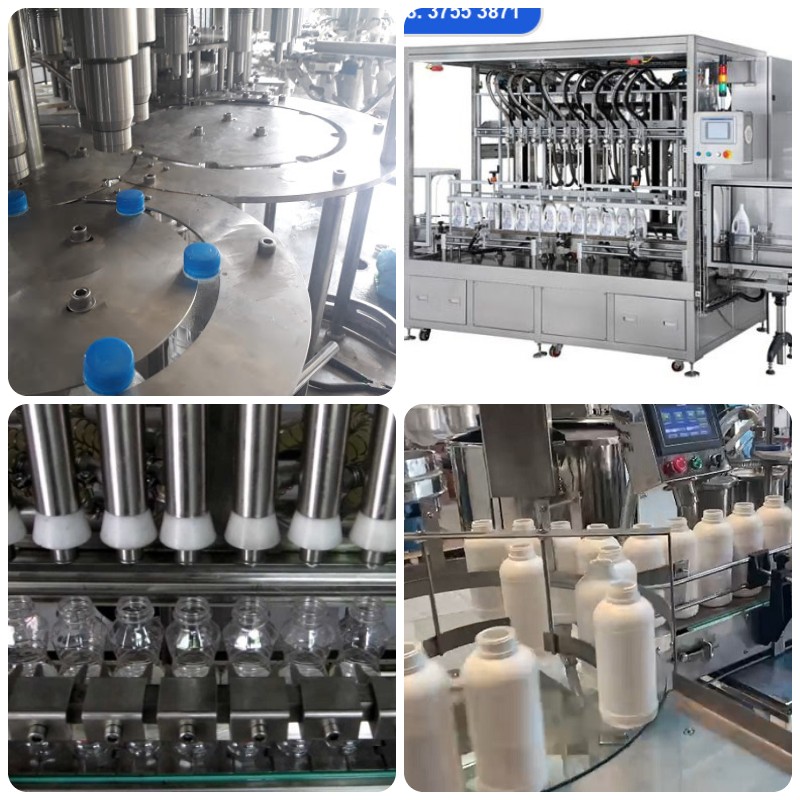 Dây chuyền chiết rót đóng nắp chai