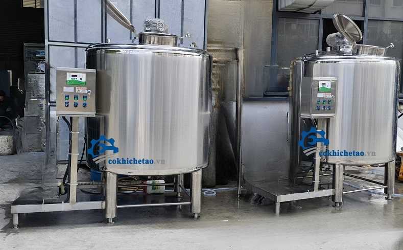 Bồn Khuấy Trộn Nhũ Hóa Gia Nhiệt, Bồn Khuấy Trộn Mỹ Phẩm, thực Phẩm, Hóa Chất