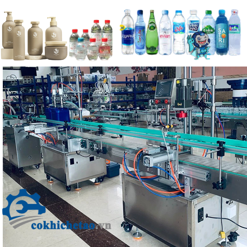 Dây chuyền chiết rót tự động, máy chiết rót tự động