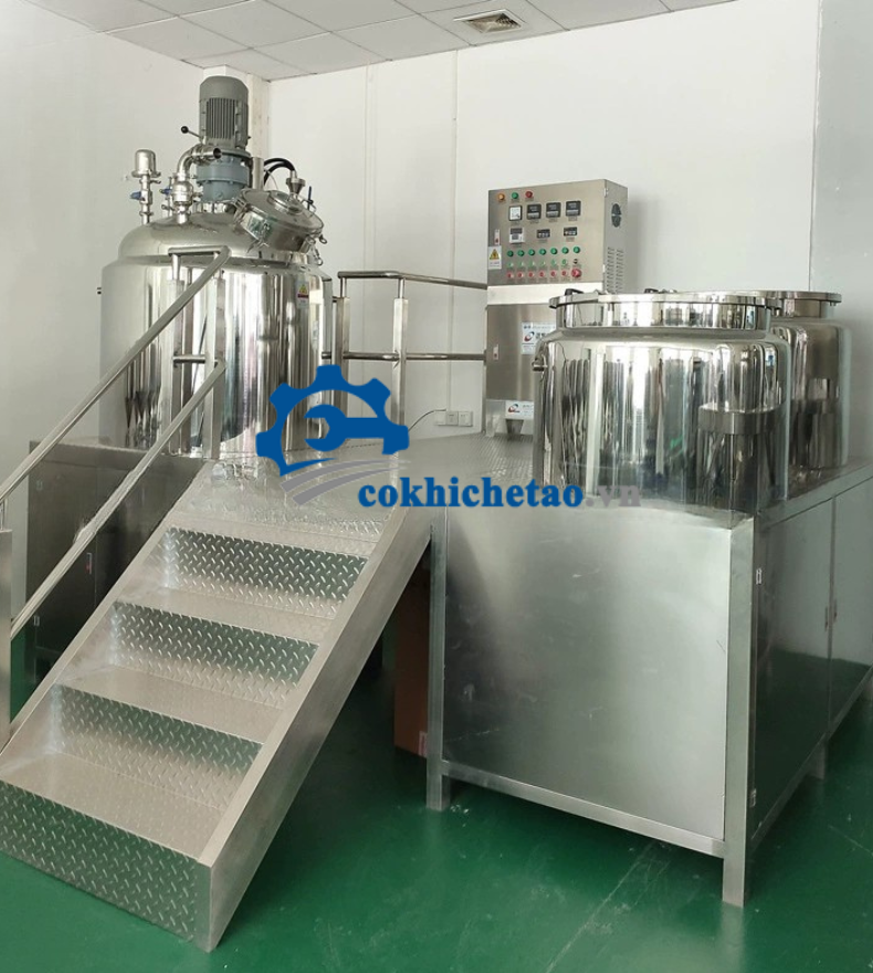 Máy đồng hóa kem hút chân không