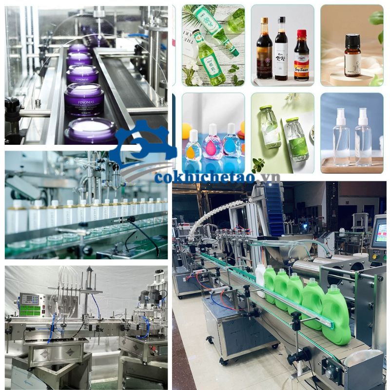 Máy Chiết Mỹ Phẩm Có Băng Tải tự động