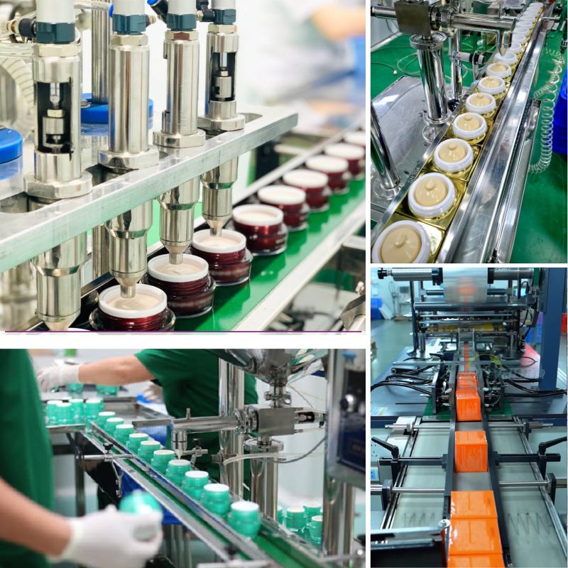 Máy Chiết kem, serum, sữa rửa mặt, sữa tắm, dầu gội