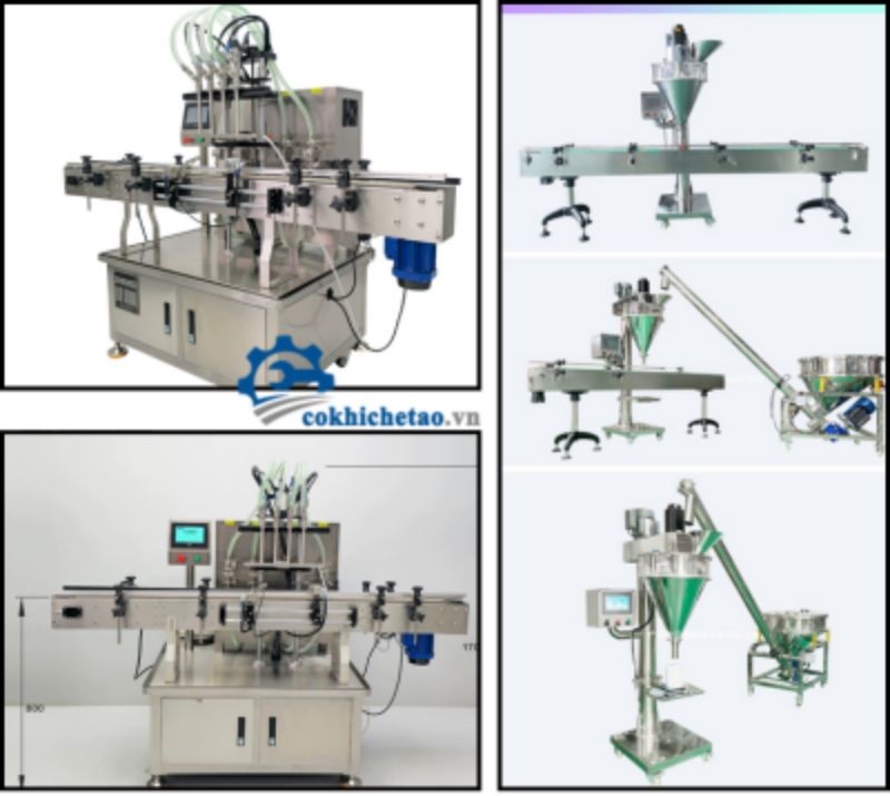 Máy chiết rót tự động đóng nắp chai, Máy chiết rót mỹ phẩm, kem tinh dầu, serum, nước hoa, lotion