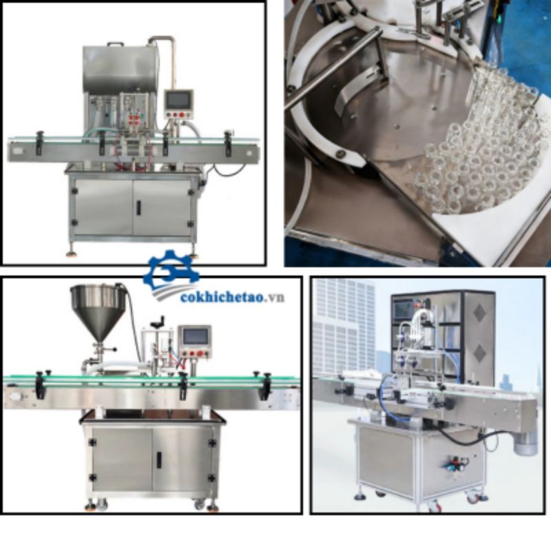 Máy chiết rót và đóng nắp chai,Máy chiết rót kem tinh dầu, serum, nước hoa, lotion