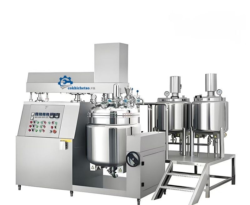 Máy nấu mỹ phẩm, nồi nấu có cánh khuấy – Máy nhũ hóa mỹ phẩm, máy đồng hóa