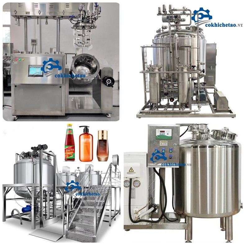 Máy nhũ hóa mỹ phẩm hút trân không, máy đồng hóa mỹ phẩm