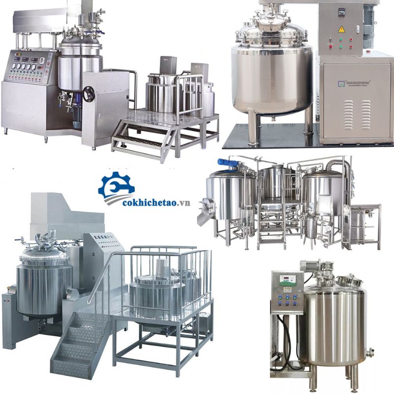 Máy nấu mỹ phẩm, nồi nấu có cánh khuấy – Máy nhũ hóa mỹ phẩm, máy đồng hóa