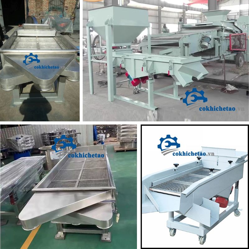 Máy sàng cát, đá, sỏi, hình chữ nhật