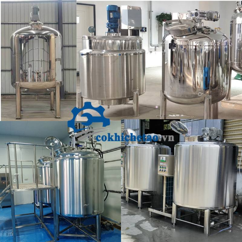 Máy trộn thực phẩm, mỹ phẩm, máy khuấy trộn nhũ hóa chất lỏng