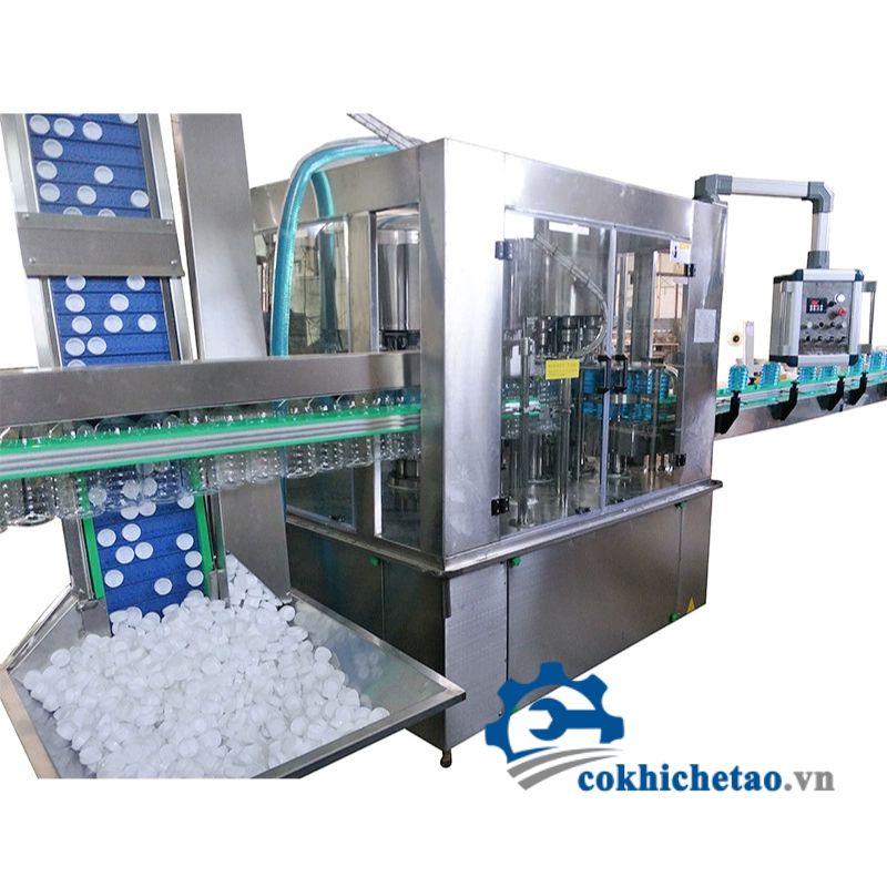 Hệ thống chiết rót và đóng nắp chai nước khoáng