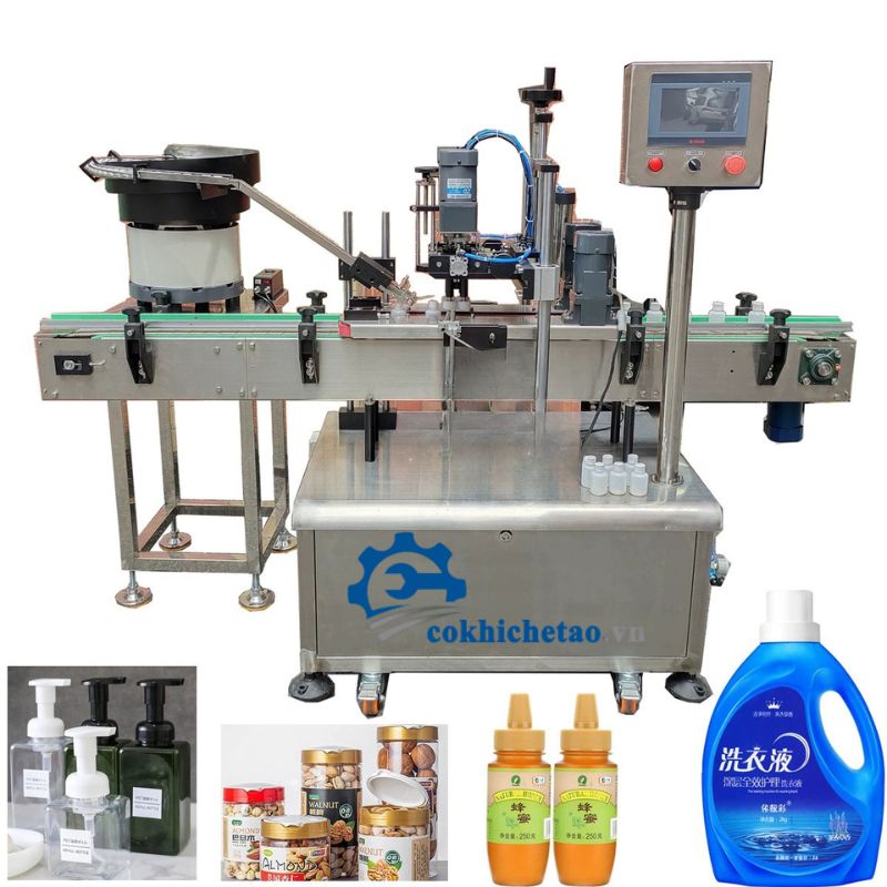 Máy siết nắp chai tự động