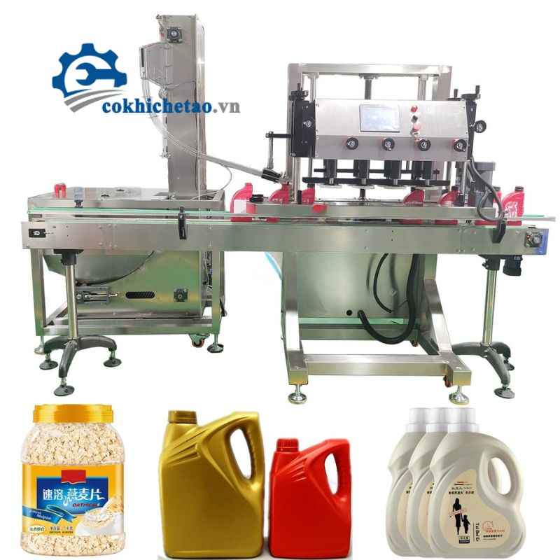 Máy siết nắp chai tự động
