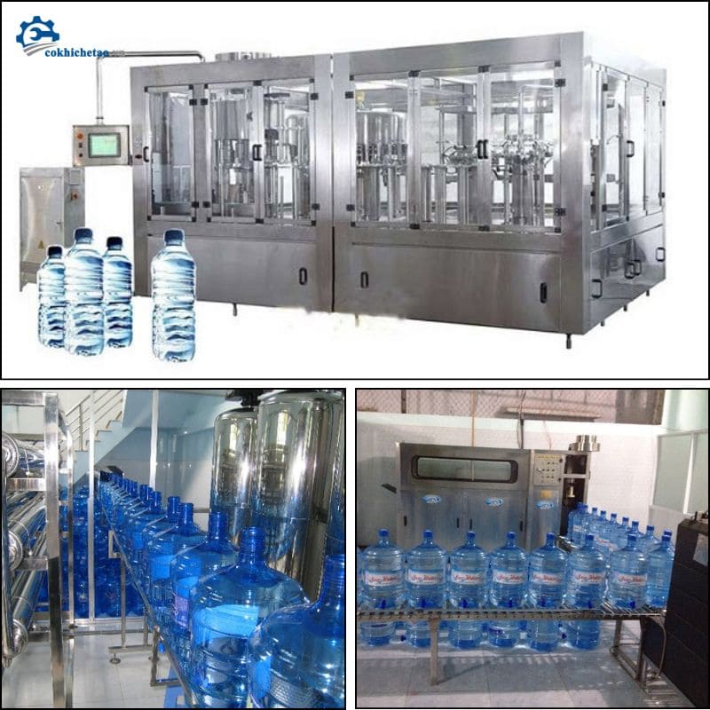 Máy chiết rót đóng nắp bình 21L