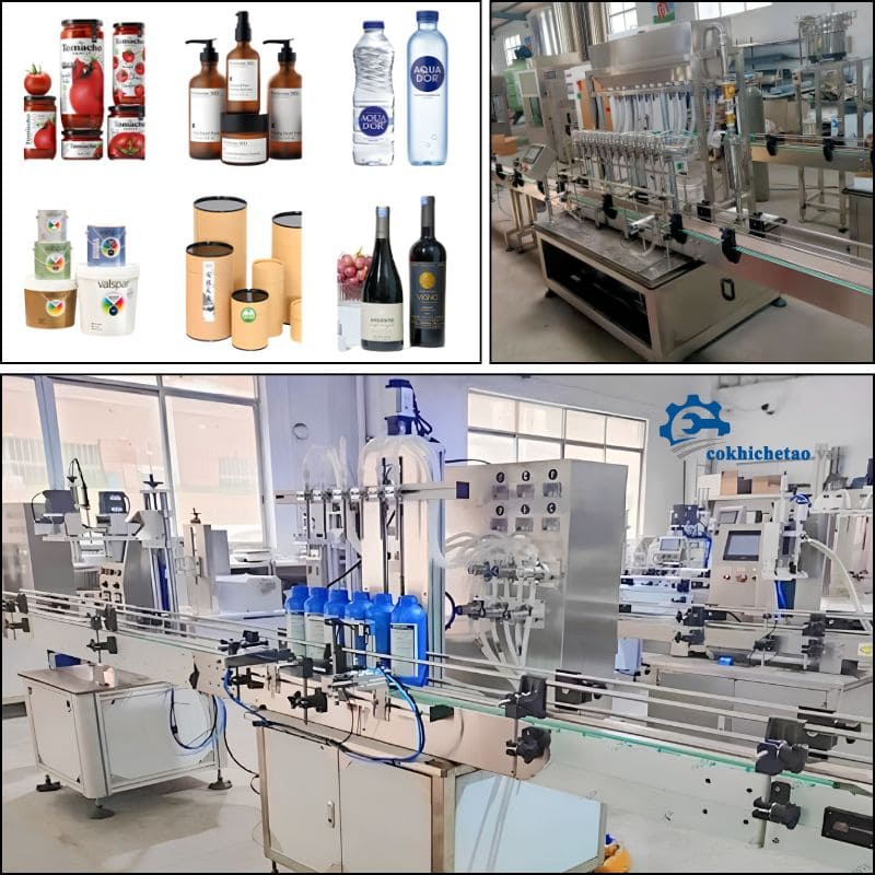 Máy chiết rót mỹ phẩm thực phẩm khí nén