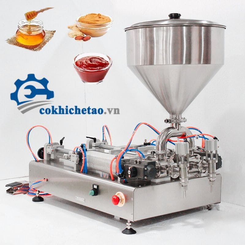 Máy chiết rót dạng sệt 2 vòi