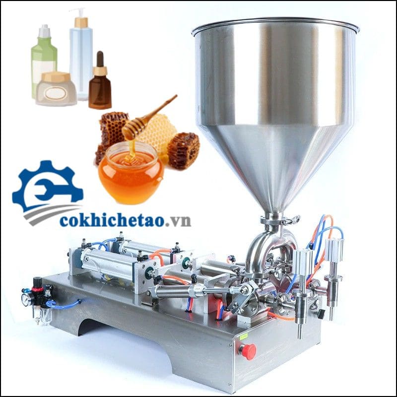 Máy chiết rót 2 vòi bán tự động