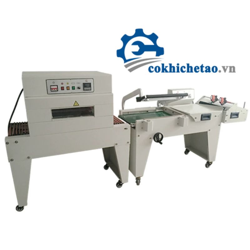 Máy bọc màng co chai nước hoa