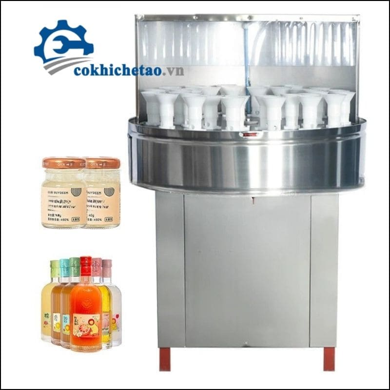 Máy rửa chai công nghiệp 24 vòi