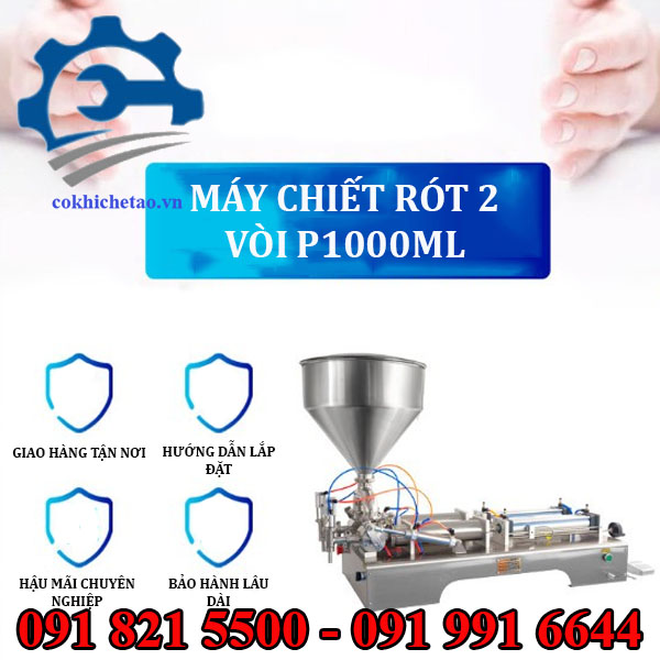 Máy chiết rót nước sốt 2 vòi