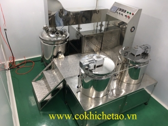 Máy Sản Xuất Mỹ Phẩm Hút Chân Không - Máy Nhũ Hóa Kem Face