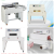Máy co màng bán tự động, máy bọc màng co hộp bánh, chai nước hoa 